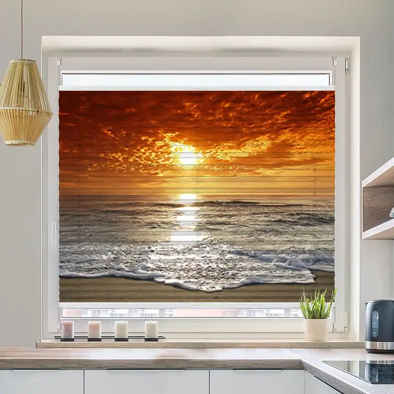 Foto Plissee "Meer Sonnenuntergang"