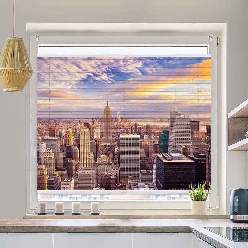 Foto Plissee "Sunset New York City Skyline"