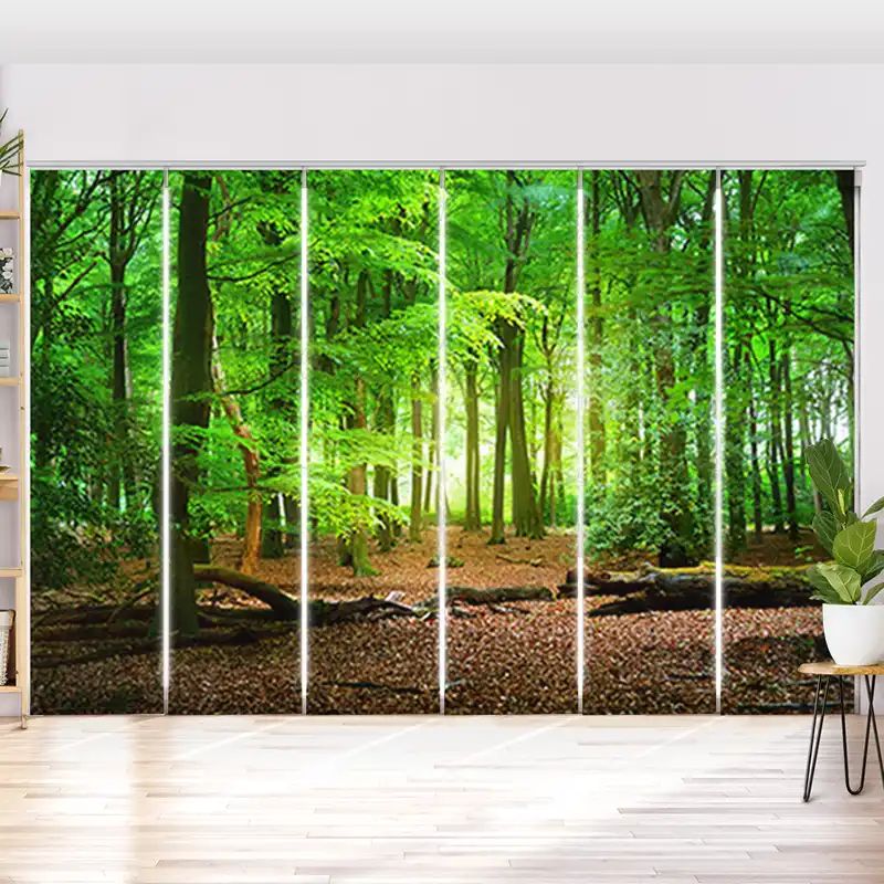 Schiebegardine "Wald Laub"