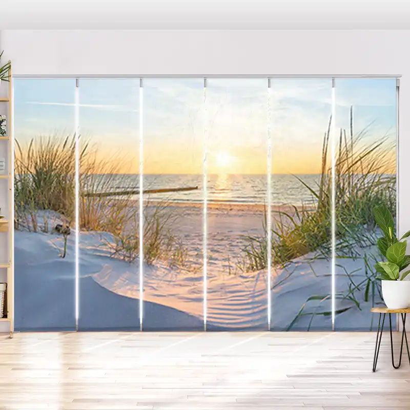 Schiebegardine "Ostsee Düne Sonnenuntergang"