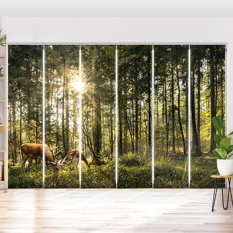 Schiebegardine "Hirsch Reh Wald"
