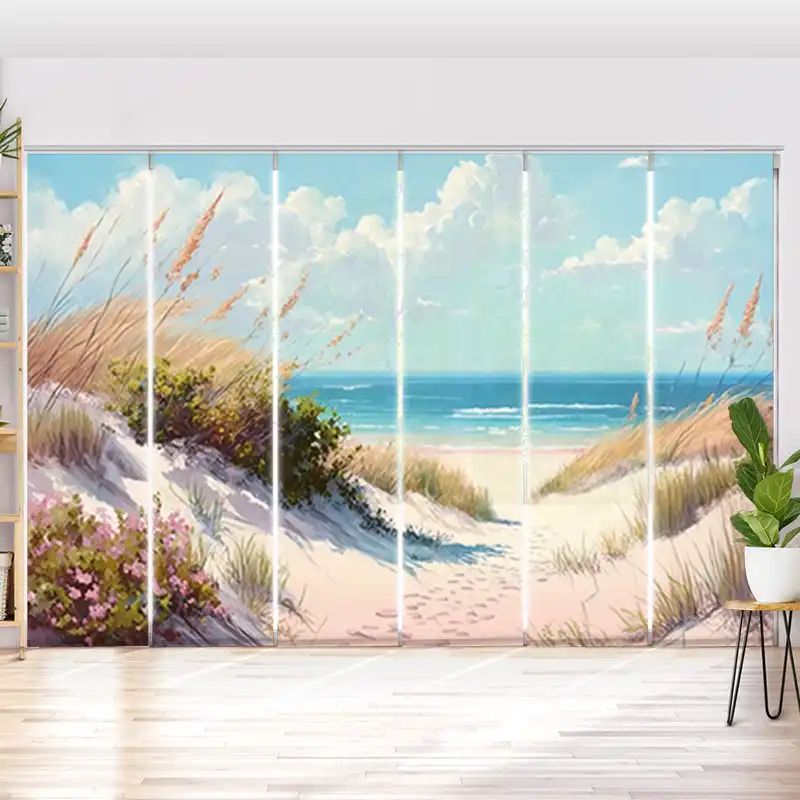 Schiebegardine "Düne Meer Aquarell"