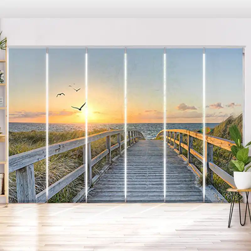 Schiebegardine "Meer Brücke Romantisch"