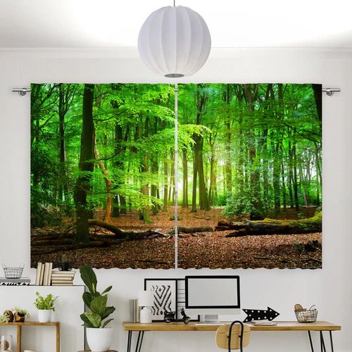 Fotovorhang "Wald Laub"
