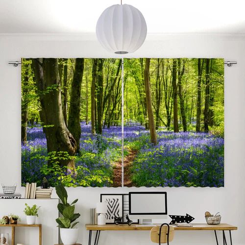 Fotovorhang "Wald Glockenblumen"