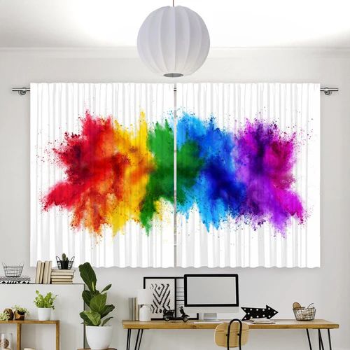 Fotovorhang "Regenbogen Farbexplosion"