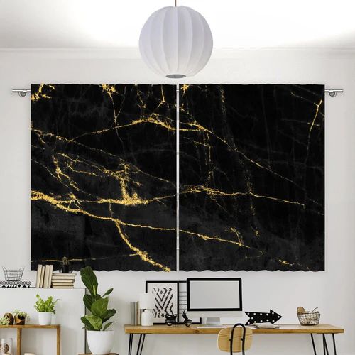 Fotovorhang "Schwarz Goldener Hintergrund"