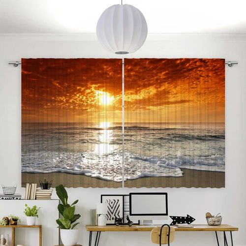 Fotovorhang "Meer Sonnenuntergang"