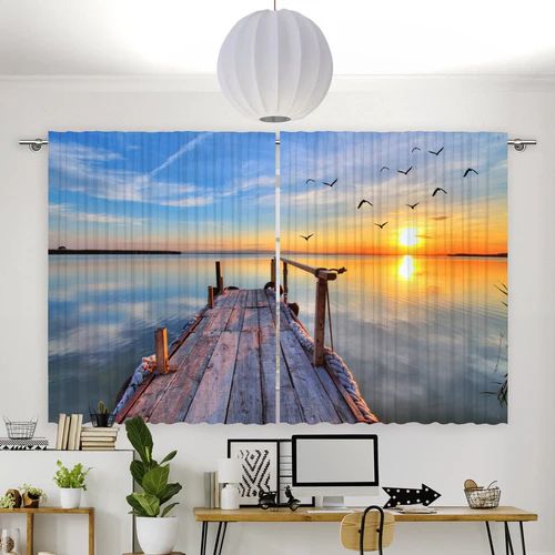 Fotovorhang "See Mit Steg"