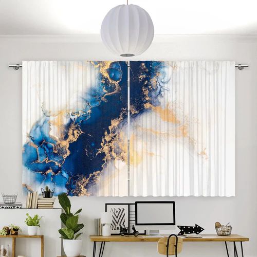 Fotovorhang "Abstrakte Kunst Marmortinte"