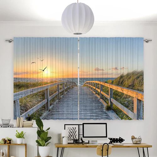 Fotovorhang "Meer Bruecke Romantisch"