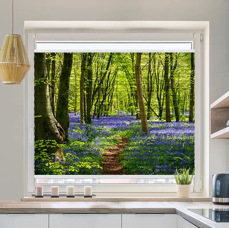 Foto Wabenplissee "Wald Glockenblumen"