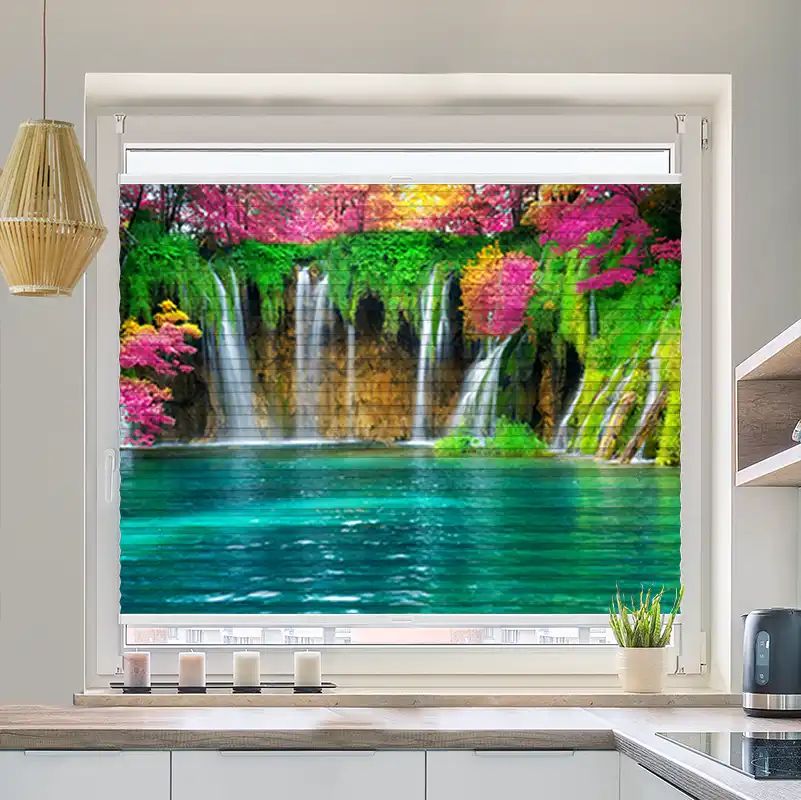 Foto Wabenplissee "Wasserfall Kroatien"