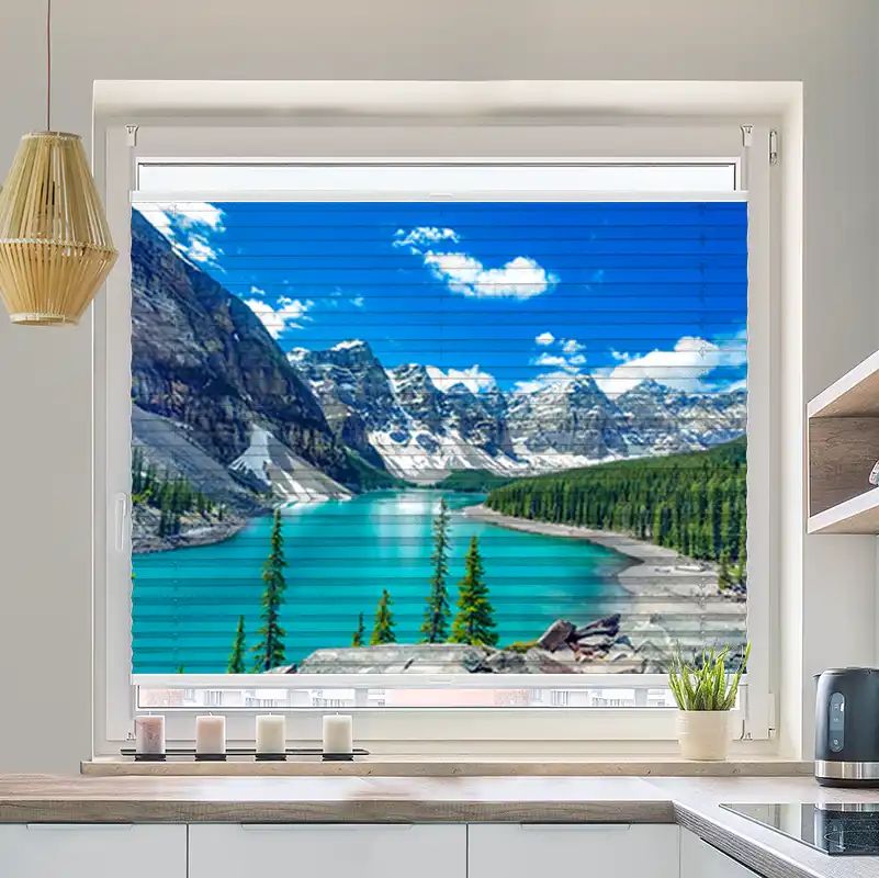 Foto Wabenplissee "Moraine Lake Bergsee"