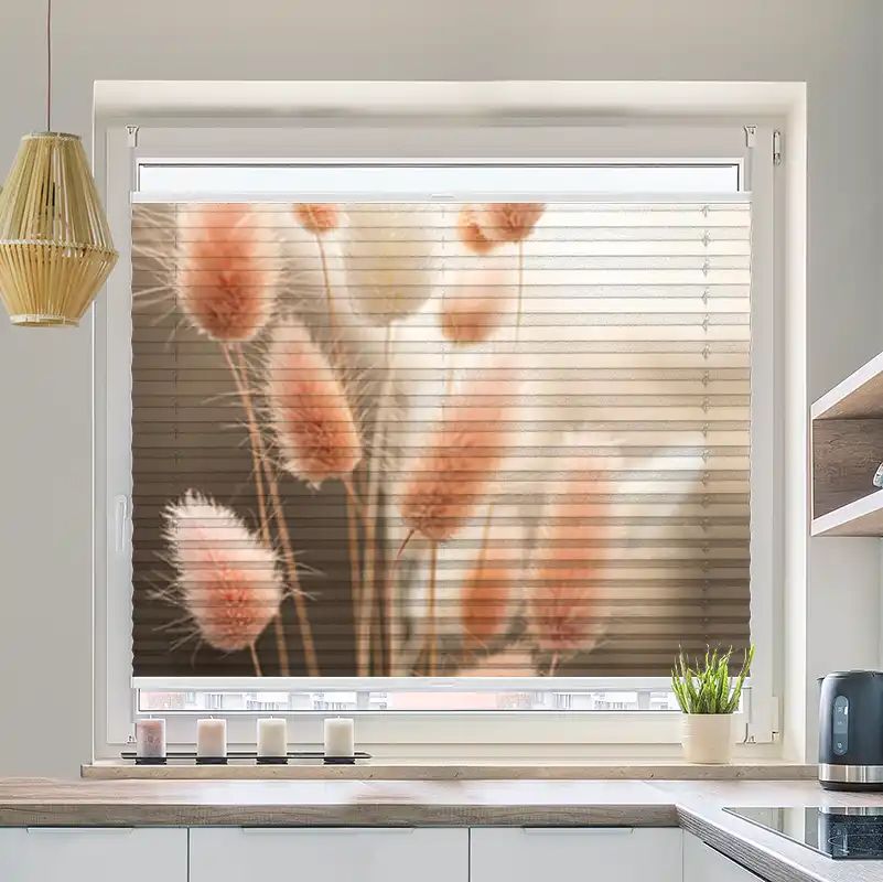 Foto Wabenplissee "Flauschiges Hasenschwanzgras"